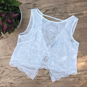 White lace Brandy Melville top